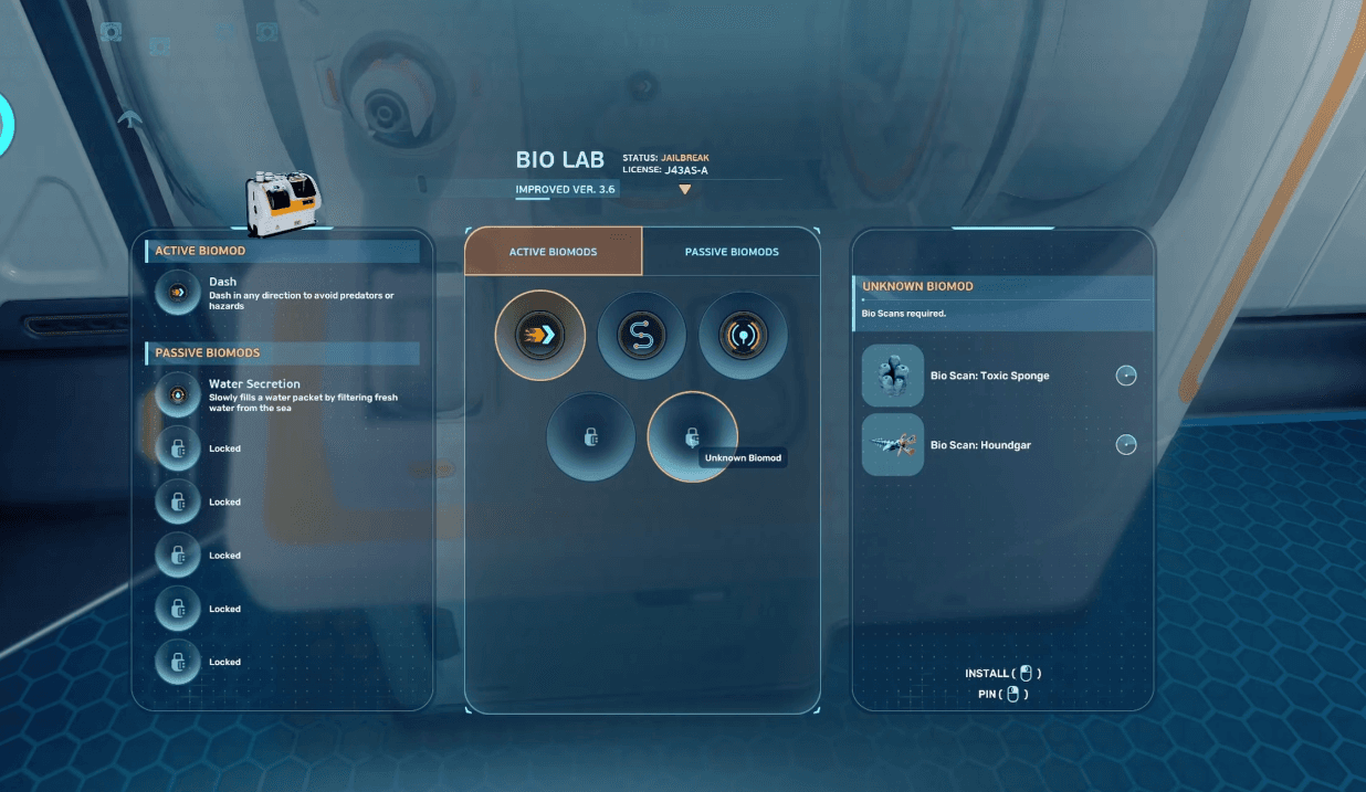 Hound Guard in an alien ruin area in Subnautica 2